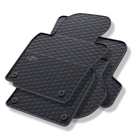 Tapis de sol en caoutchouc pour Skoda Octavia II (2004-2013) - tapis de voiture - noir - Geyer & Hosaja - 805/4C