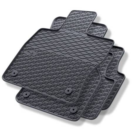 Tapis de sol en caoutchouc pour Skoda Octavia IV (2019-....) - tapis de voiture - noir - Geyer & Hosaja - 815/4C