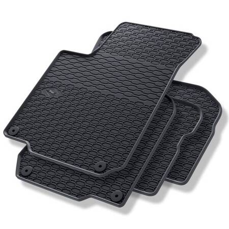 Tapis de sol en caoutchouc pour Volkswagen Bora I (1997-2005) - tapis de voiture - noir - Geyer & Hosaja - 816/4C