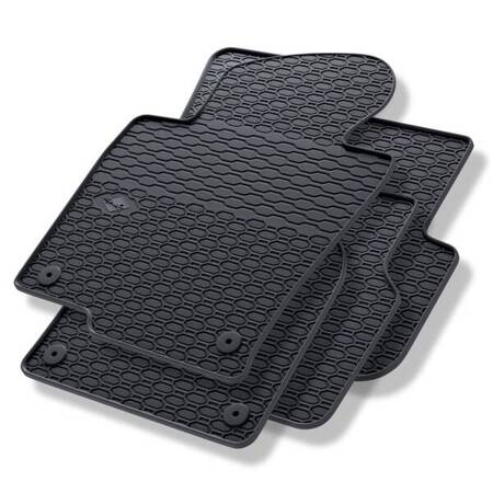 Tapis de sol en caoutchouc pour Volkswagen Passat B7 (2010-2014) - tapis de voiture - noir - Geyer & Hosaja - 807/4C