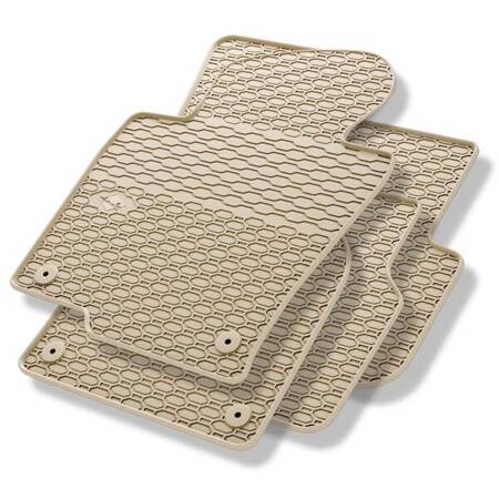 Tapis de sol en caoutchouc pour Volkswagen Passat CC (2008-2012) - tapis de voiture - beige - Geyer & Hosaja - 807/4B