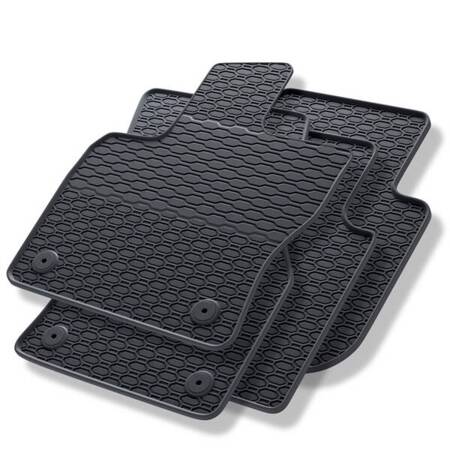 Tapis de sol en caoutchouc pour Volkswagen Tiguan Allspace (2017-....) - tapis de voiture - noir - Geyer & Hosaja - 904/4C