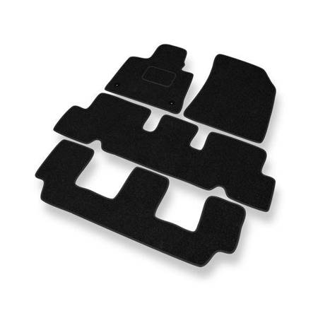 Tapis de sol feutre pour Citroen C4 Grand Picasso II (2013-2018) - tapis de voiture - noir - DGS Autodywan