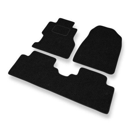 Tapis de sol feutre pour Honda Civic VII (3 portes, 4 portes) (2001-2005) - tapis de voiture - noir - DGS Autodywan