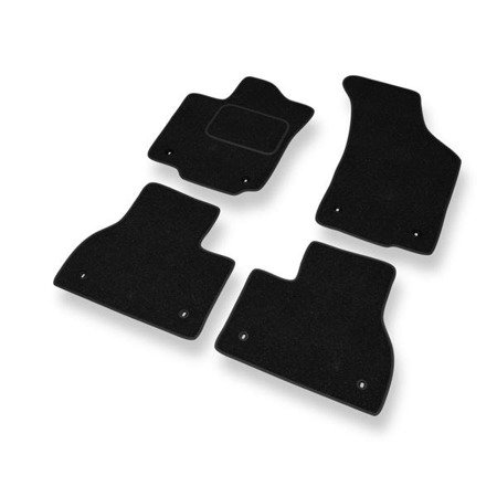 Tapis de sol feutre pour Volkswagen Phaeton (version courte) (2002-2016) - tapis de voiture - noir - DGS Autodywan