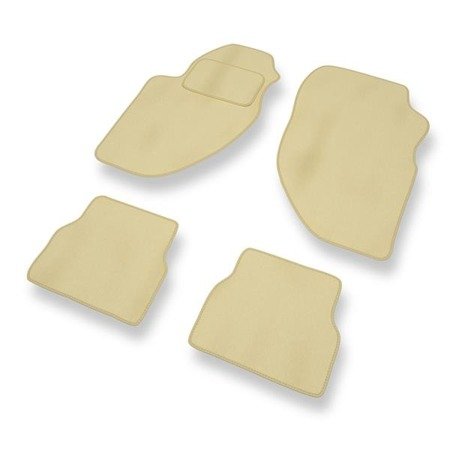 Tapis de sol velours pour Alfa Romeo 166 I (1998-2003) - Premium tapis de voiture - beige - DGS Autodywan