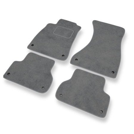 Tapis de sol velours pour Audi A4 B9 (2015-....) - Premium tapis de voiture - gris - DGS Autodywan