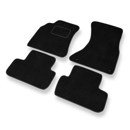 Tapis de sol velours pour Audi A4 IV B8 (2008-2015) - Premium tapis de voiture - noir - DGS Autodywan