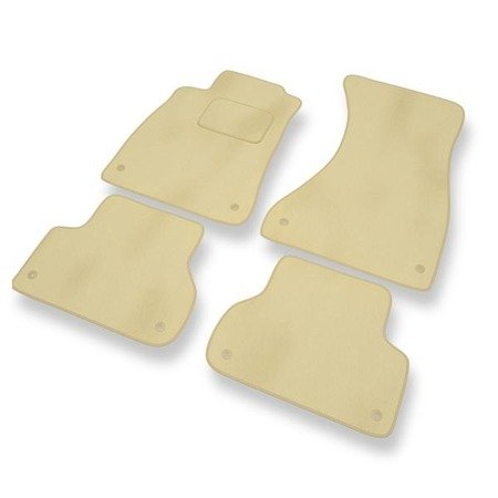 Tapis de sol velours pour Audi A5 II F5 (2016-....) - Premium tapis de voiture - beige - DGS Autodywan