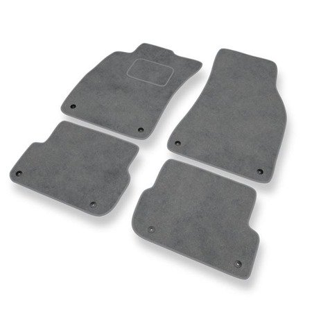 Tapis de sol velours pour Audi A6 III C6 (2004-2006) - Premium tapis de voiture - gris - DGS Autodywan