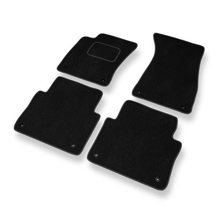 Tapis de sol velours pour Audi A8 II D3 (version courte) (2002-2010) - Premium tapis de voiture - noir - DGS Autodywan