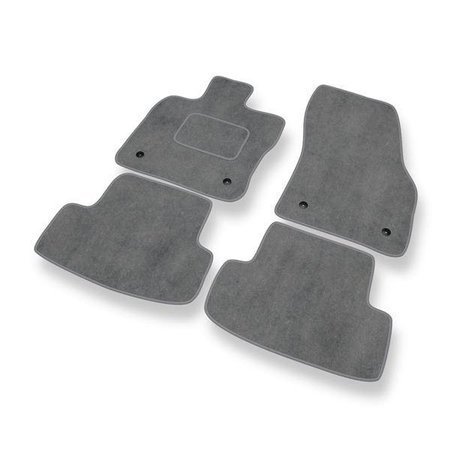 Tapis de sol velours pour Audi Q2 (2016-....) - Premium tapis de voiture - gris - DGS Autodywan