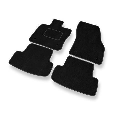 Tapis de sol velours pour Audi Q2 (2016-....) - Premium tapis de voiture - noir - DGS Autodywan