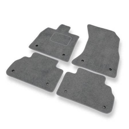 Tapis de sol velours pour Audi Q5 II (2017-....) - Premium tapis de voiture - gris - DGS Autodywan