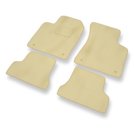 Tapis de sol velours pour Audi TT I 8N (1998-2006) - Premium tapis de voiture - beige - DGS Autodywan