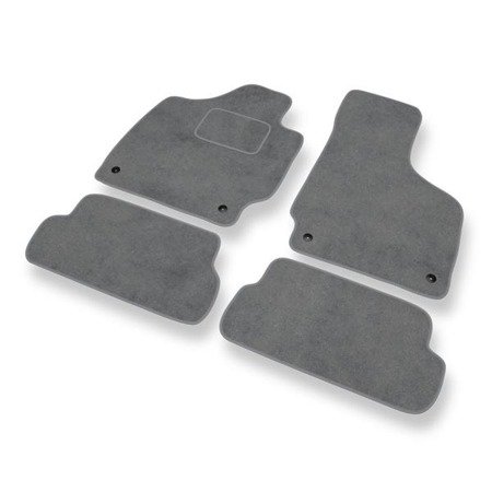 Tapis de sol velours pour Audi TT II 8J (2006-2014) - Premium tapis de voiture - gris - DGS Autodywan