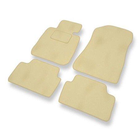 Tapis de sol velours pour BMW 1 E81/E87 (2004-2013) - Premium tapis de voiture - beige - DGS Autodywan