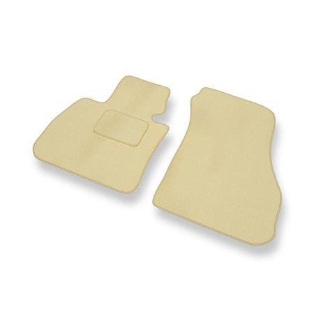 Tapis de sol velours pour BMW 2 (2015-....) - Premium tapis de voiture - beige - DGS Autodywan