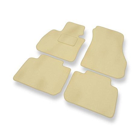 Tapis de sol velours pour BMW 2 (2015-....) - Premium tapis de voiture - beige - DGS Autodywan