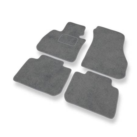 Tapis de sol velours pour BMW 2 (2015-....) - Premium tapis de voiture - gris - DGS Autodywan