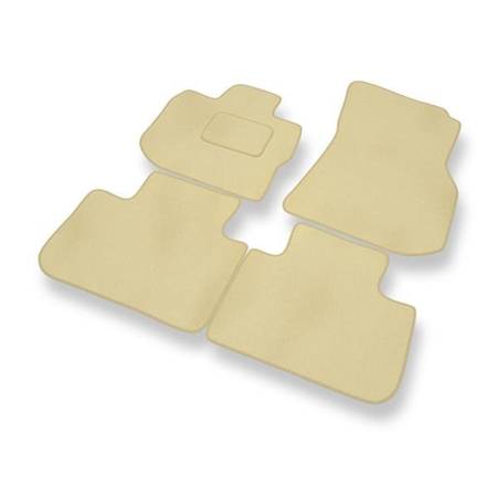 Tapis de sol velours pour BMW X3 (2018-....) - Premium tapis de voiture - beige - DGS Autodywan