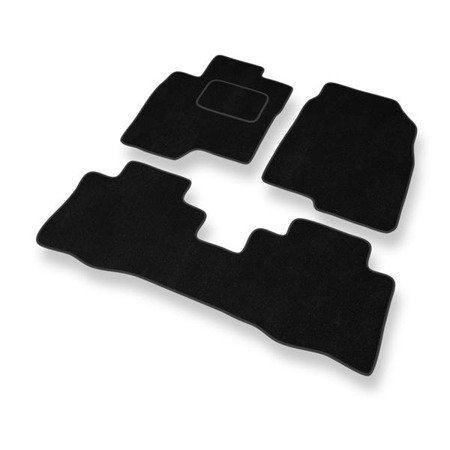 Tapis de sol velours pour Chevrolet Captiva II (2011-....) - Premium tapis de voiture - noir - DGS Autodywan