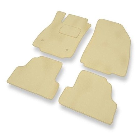 Tapis de sol velours pour Chevrolet Trax (2012-....) - Premium tapis de voiture - beige - DGS Autodywan