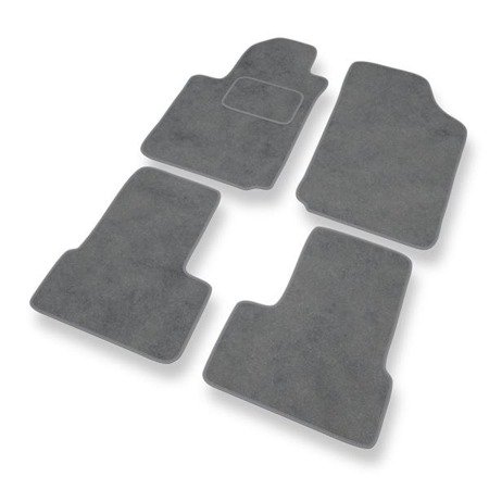 Tapis de sol velours pour Citroen C3 I (2002-2009) - Premium tapis de voiture - gris - DGS Autodywan