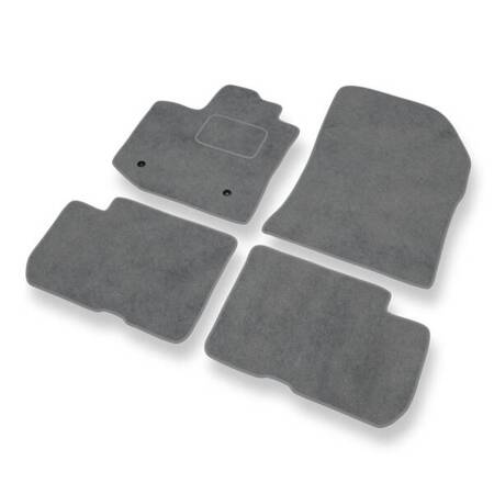 Tapis de sol velours pour Dacia Lodgy (2012-....) - Premium tapis de voiture - gris - DGS Autodywan