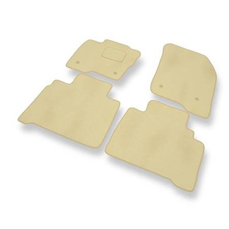 Tapis de sol velours pour Ford S-Max II (2015-....) - Premium tapis de voiture - beige - DGS Autodywan