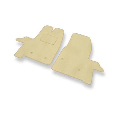 Tapis de sol velours pour Ford Transit VIII (2013-....) - Premium tapis de voiture - beige - DGS Autodywan