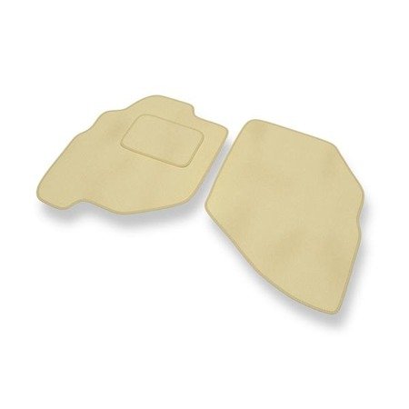 Tapis de sol velours pour Honda Jazz II (2002-2008) - Premium tapis de voiture - beige - DGS Autodywan