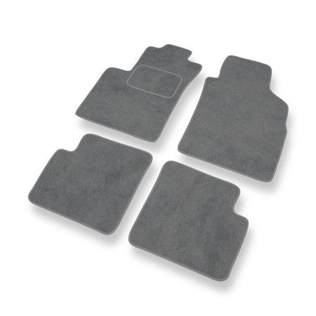 Tapis de sol velours pour Lancia Ypsilon IV (2011-....) - Premium tapis de voiture - gris - DGS Autodywan