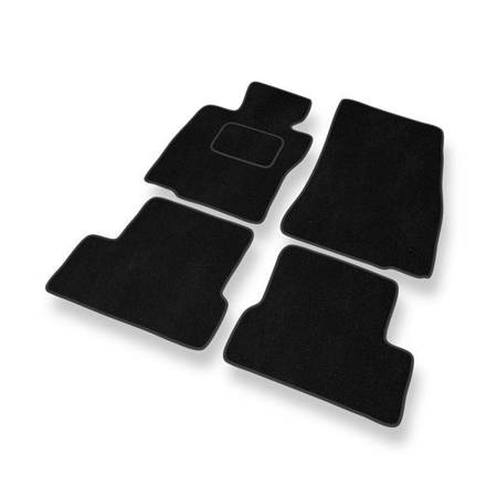 Tapis de sol velours pour Mini Hatch III (2013-....) - Premium tapis de voiture - noir - DGS Autodywan