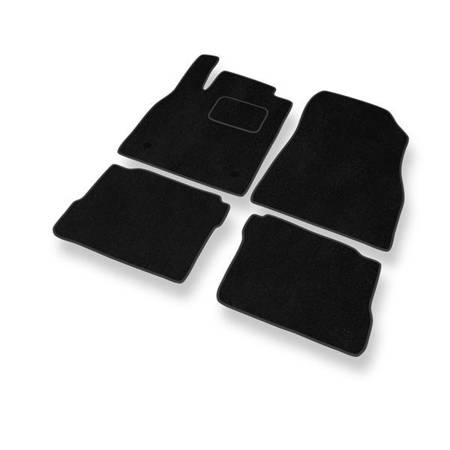 Tapis de sol velours pour Nissan Micra V (2017-....) - Premium tapis de voiture - noir - DGS Autodywan