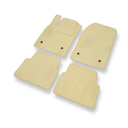 Tapis de sol velours pour Opel Vectra C (2002-2008) - Premium tapis de voiture - beige - DGS Autodywan