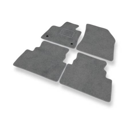 Tapis de sol velours pour Peugeot 3008 II (2016-....) - Premium tapis de voiture - gris - DGS Autodywan