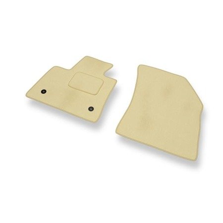 Tapis de sol velours pour Peugeot 5008 (5-places) (2017-....) - Premium tapis de voiture - beige - DGS Autodywan