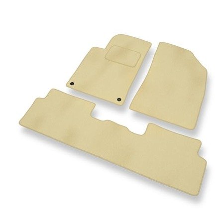 Tapis de sol velours pour Peugeot 508 (2011-2017) - Premium tapis de voiture - beige - DGS Autodywan