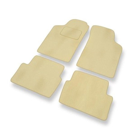 Tapis de sol velours pour Renault Laguna I (1993-2000) - Premium tapis de voiture - beige - DGS Autodywan