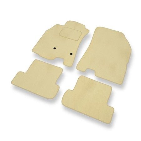 Tapis de sol velours pour Renault Megane III (2008-2016) - Premium tapis de voiture - beige - DGS Autodywan