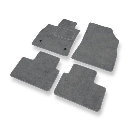 Tapis de sol velours pour Renault Talisman I (2015-....) - Premium tapis de voiture - gris - DGS Autodywan