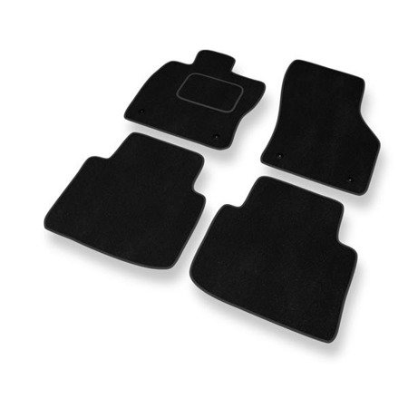 Tapis de sol velours pour Skoda Superb III (2015-....) - Premium tapis de voiture - noir - DGS Autodywan