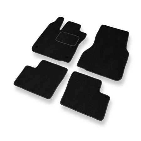 Tapis de sol velours pour Smart ForFour II (2014-....) - Premium tapis de voiture - noir - DGS Autodywan