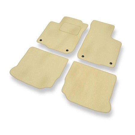 Tapis de sol velours pour Volkswagen New Beetle I (1998-2005) - Premium tapis de voiture - beige - DGS Autodywan