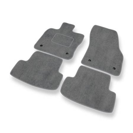 Tapis de sol velours pour Volkswagen T-Roc (2017-....) - Premium tapis de voiture - gris - DGS Autodywan