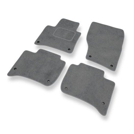 Tapis de sol velours pour Volkswagen Touareg II (2010-2018) - Premium tapis de voiture - gris - DGS Autodywan