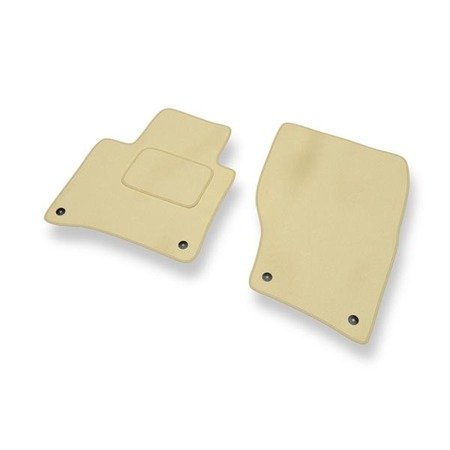 Tapis de sol velours pour Volkswagen Touareg II (2010-....) - Premium tapis de voiture - beige - DGS Autodywan