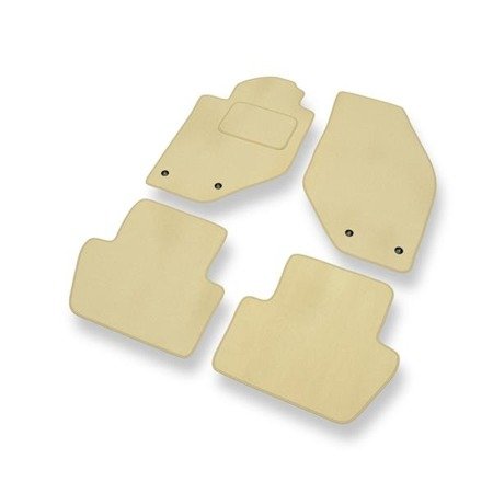 Tapis de sol velours pour Volvo V70 I (1997-2000) - Premium tapis de voiture - beige - DGS Autodywan