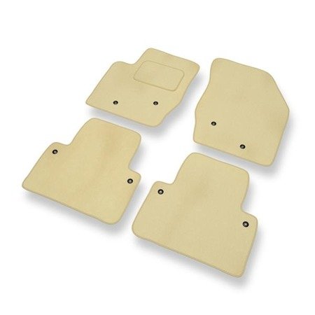 Tapis de sol velours pour Volvo XC90 Q5 (2002-2014) - Premium tapis de voiture - beige - DGS Autodywan